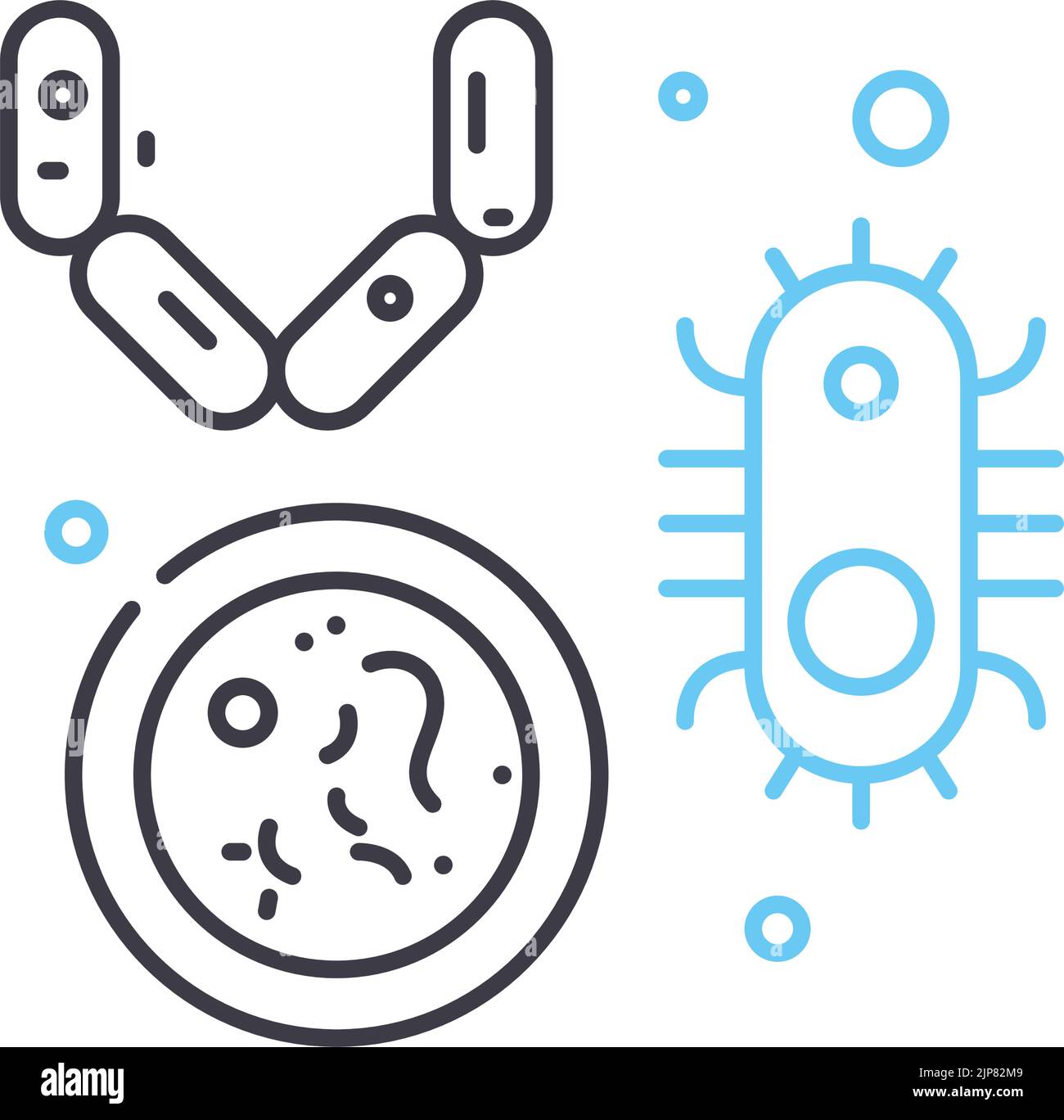 icona della linea di ambulanza, simbolo del contorno, illustrazione del vettore, segnale concettuale Illustrazione Vettoriale