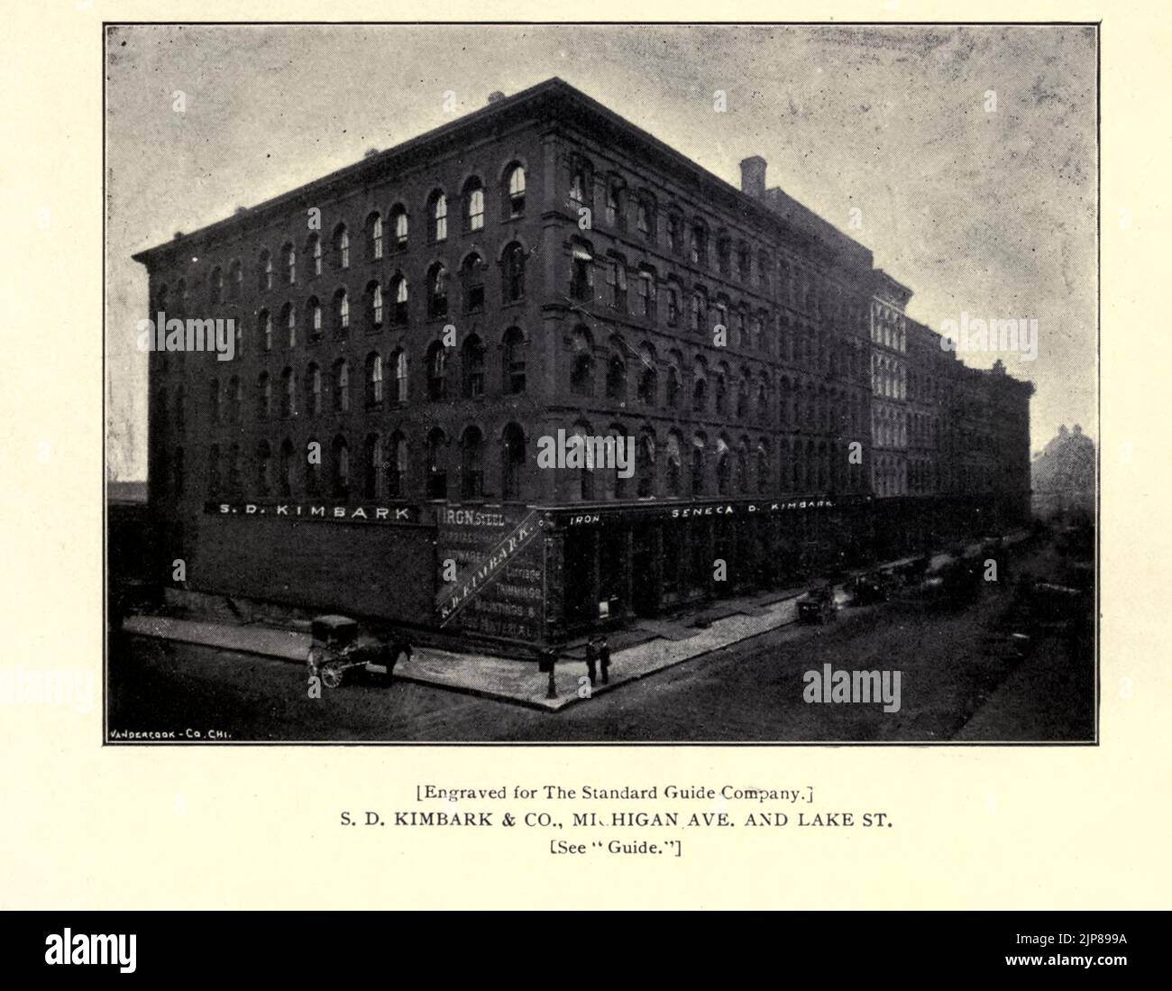 Kimbark, S. D. & Co.'s Building Michigan Ave. E Lake St. Dal libro Chicago, la meravigliosa città dell'ovest : una storia, un'enciclopedia e una guida : 1893 : illustrato da John Joseph Flinn, editore Chicago : Flinn & Sheppard Foto Stock
