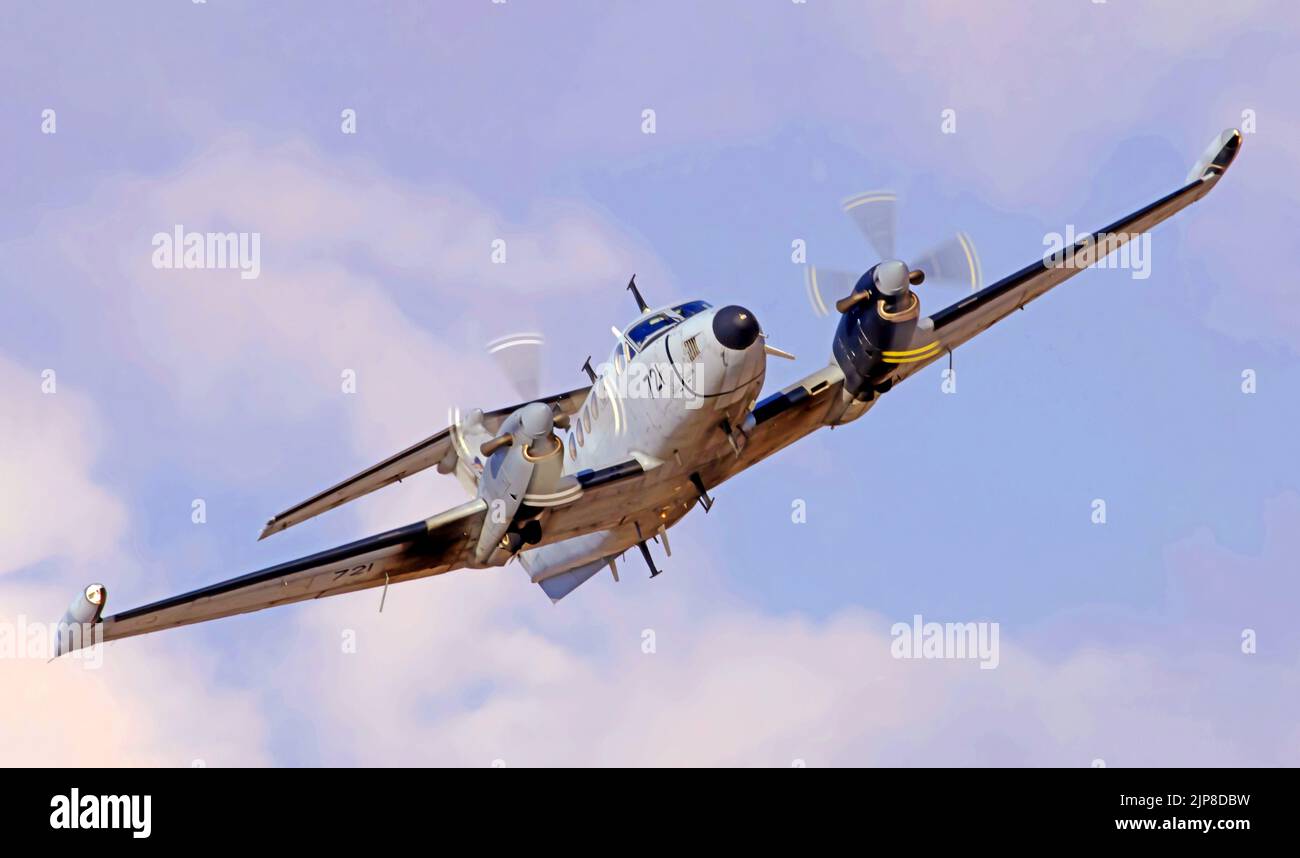 Israeli Air Force (IAF) Beechcraft King Air B-200 doppio velivolo turboelica Foto Stock