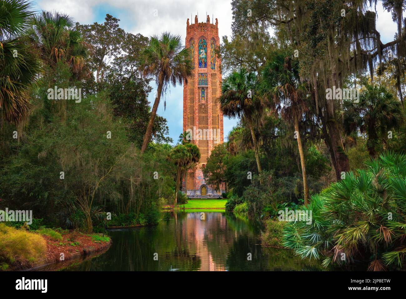 La torre di canto nel lago Wales, Florida Foto Stock