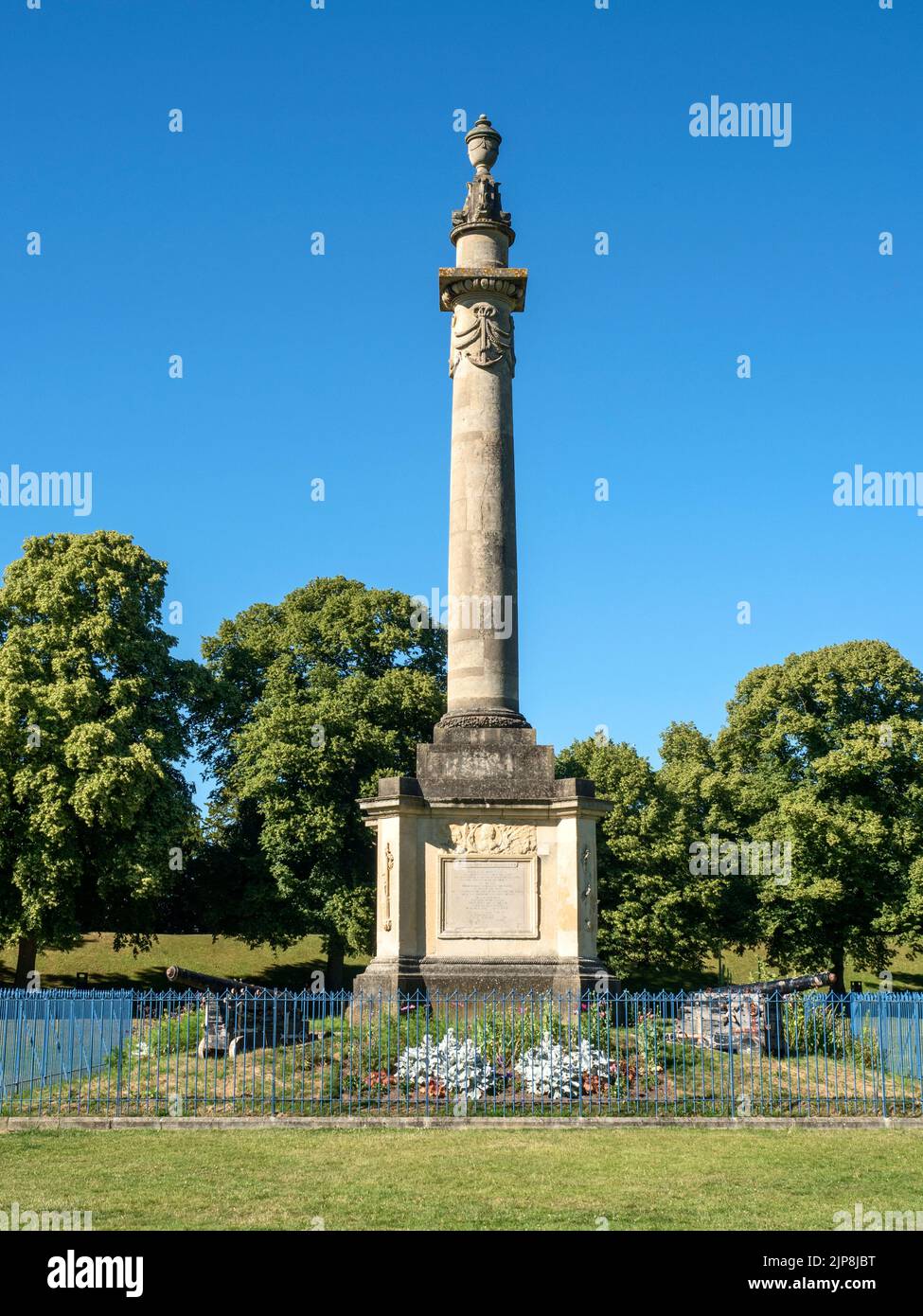 Colonna Nelson in Castle Green a Hereford Herefordshire Inghilterra Foto Stock