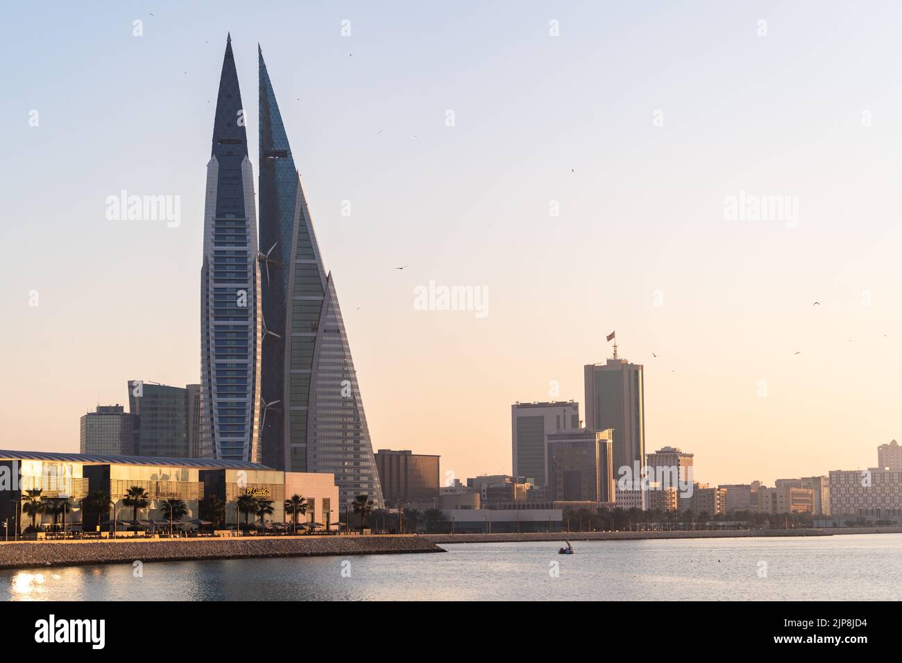 Un bellissimo scatto del Bahrain World Trade Center Foto Stock