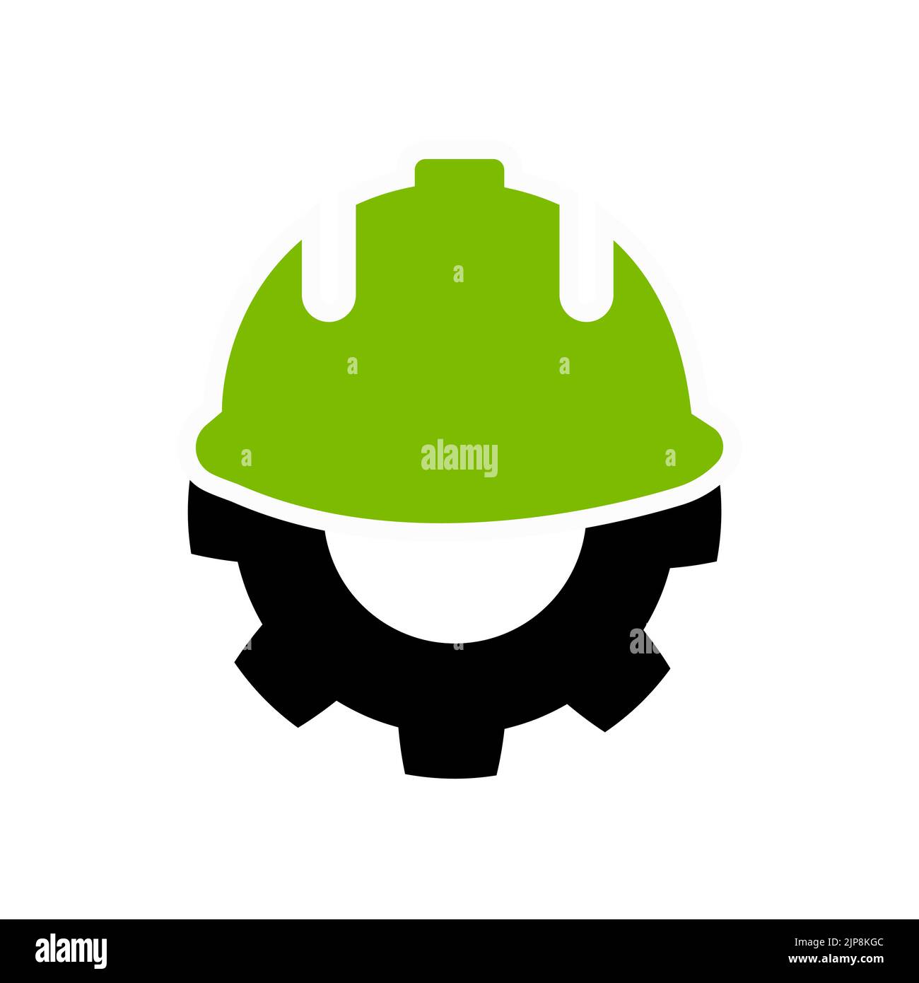 Icona di sviluppo da Business Bicolor Set. Questo isolato simbolo piatto utilizza moderni colori verde e nero corporazione. Illustrazione Vettoriale