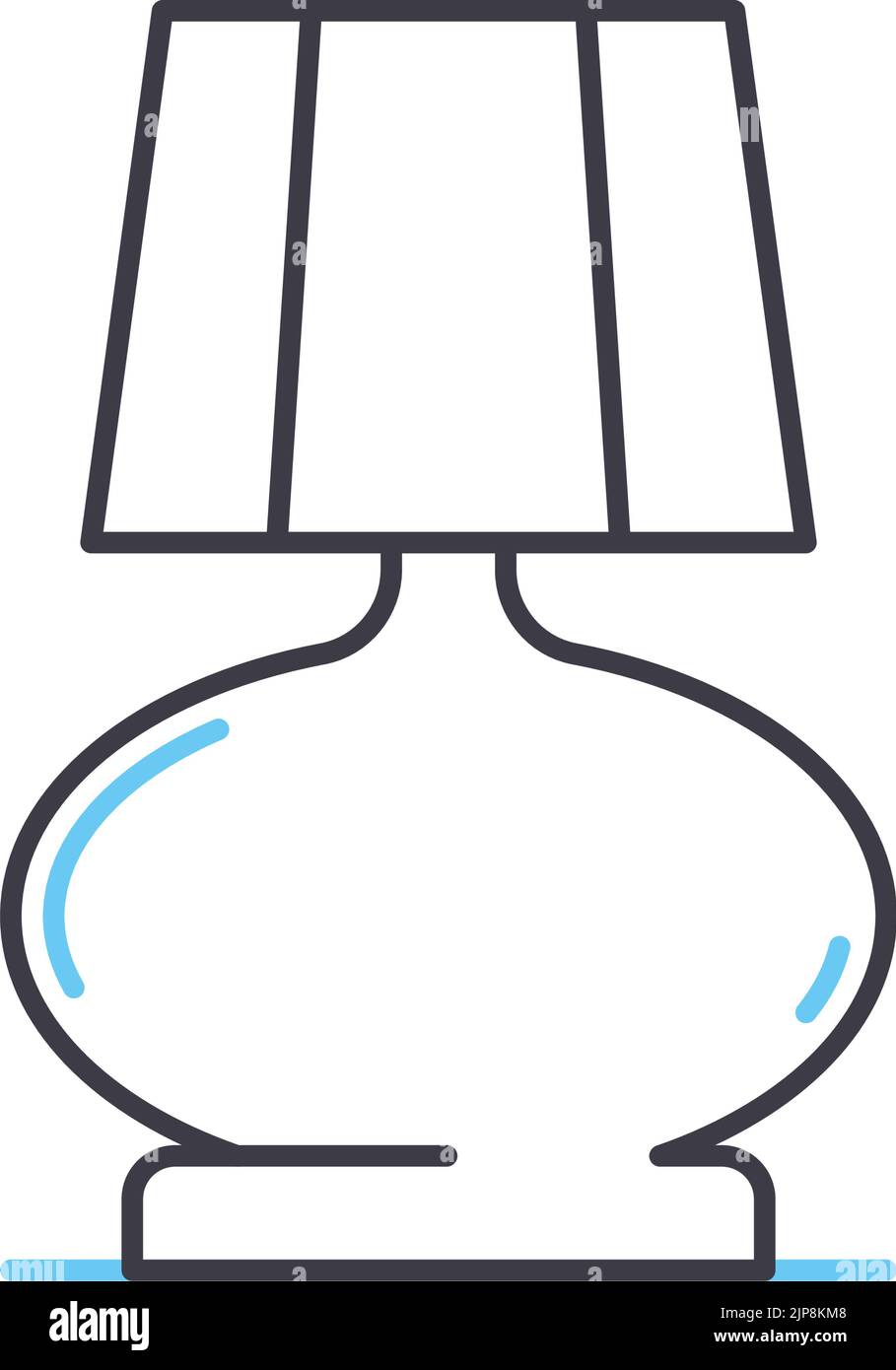 icona della linea di vetro, simbolo del contorno, illustrazione vettoriale, segnale concettuale Illustrazione Vettoriale