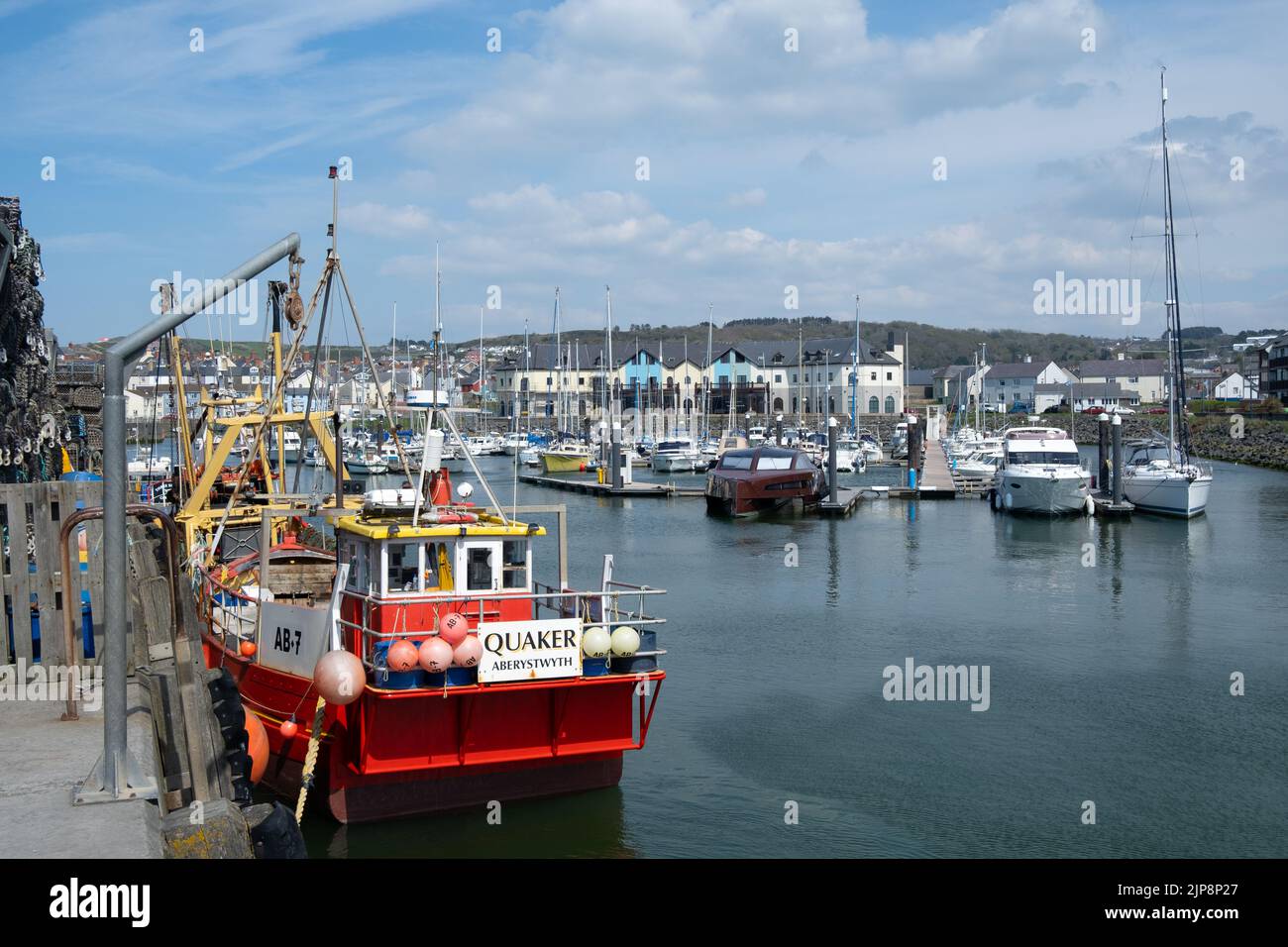 Aberystwyth Harbour Boats, Ceredigion, Galles UK Foto Stock