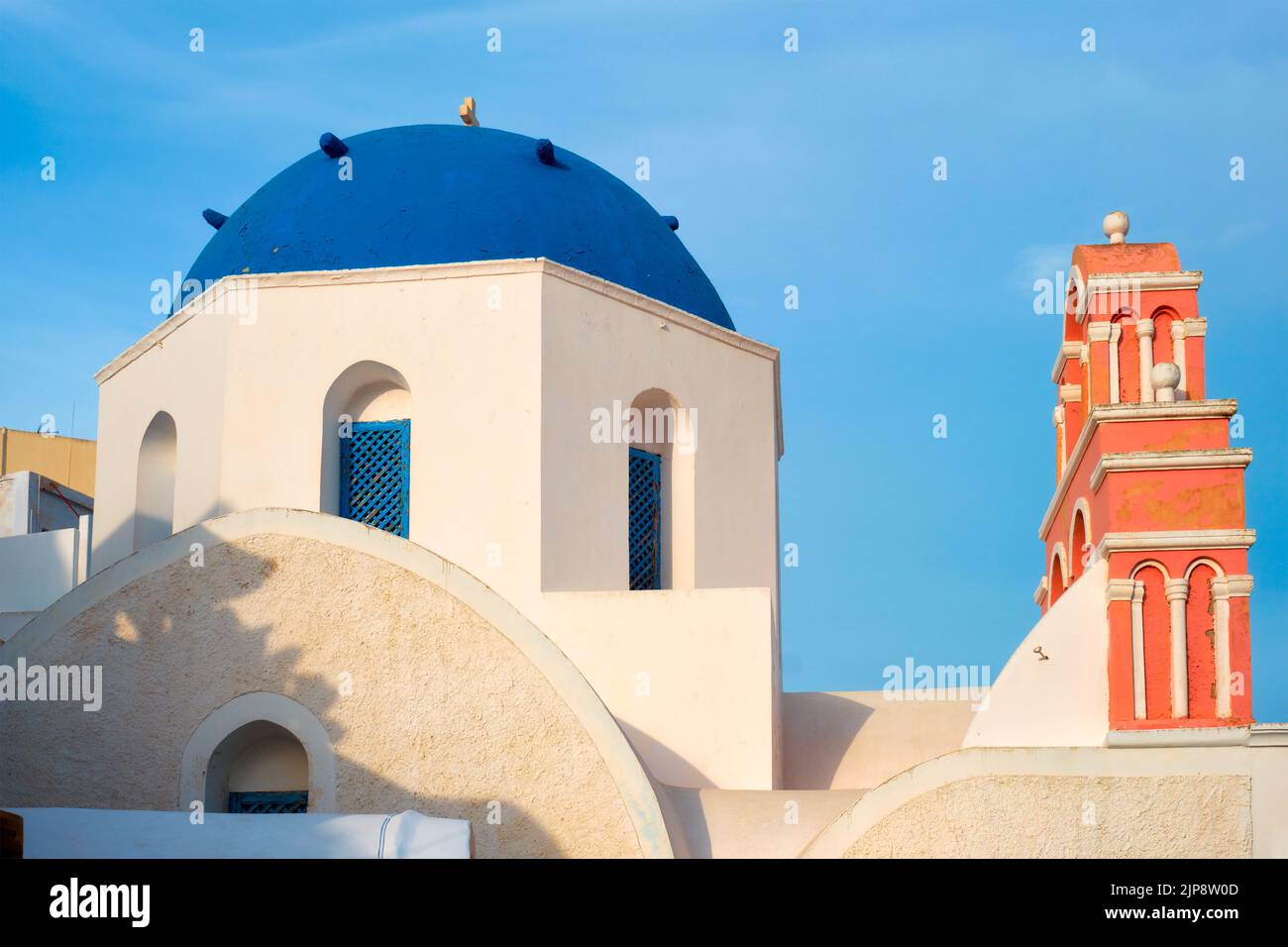 santorini, ortodoxe kirche, santorinis Foto Stock