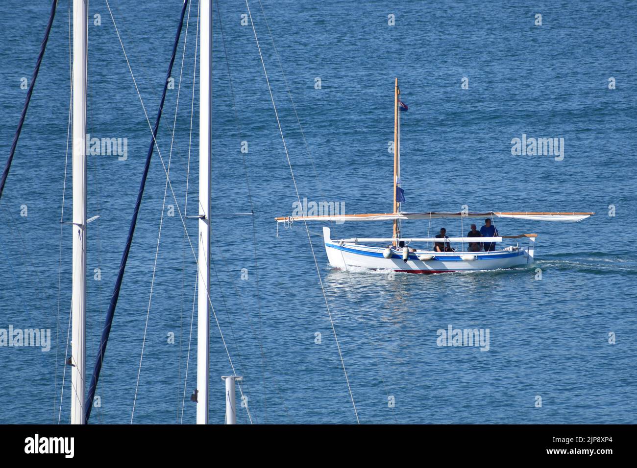 Barca da pesca vicino a Murter Island Foto Stock