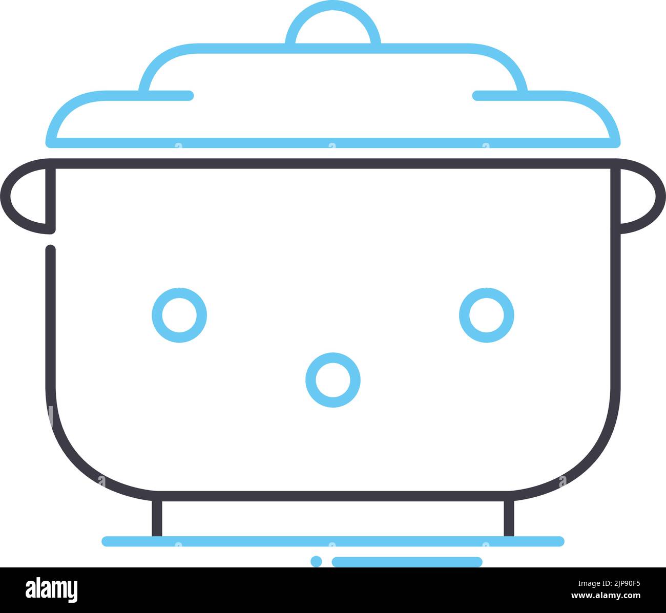 icona della linea pot, simbolo di contorno, illustrazione vettoriale, segnale concettuale Illustrazione Vettoriale