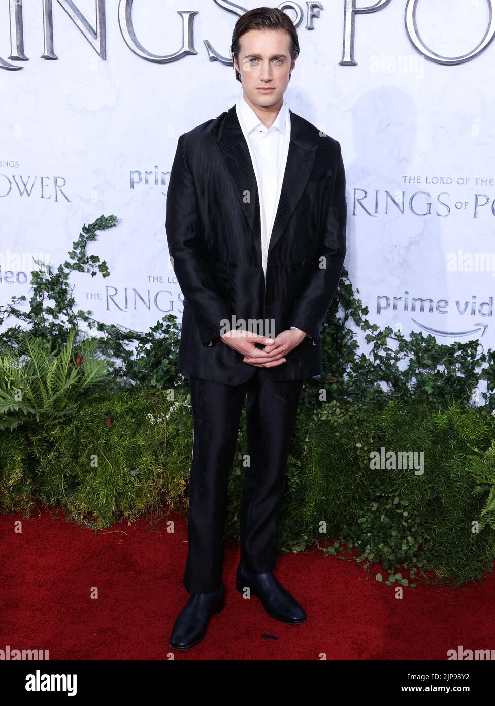 CULVER CITY, LOS ANGELES, CALIFORNIA, USA - 15 AGOSTO: Leon Wadham arriva alla prima di Los Angeles della stagione 1 "The Lord of the Rings: The Rings of Power" di Amazon prime Video tenutasi presso i Culver Studios il 15 agosto 2022 a Culver City, Los Angeles, California, Stati Uniti. (Foto di Xavier Collin/Image Press Agency) Foto Stock