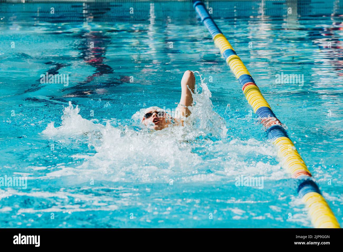 concorso, nuotatore, sport per disabili, paralimpico, competizioni, competitivo, sport competitivo, nuoto, nuotatori, nuoto, sport per disabili Foto Stock