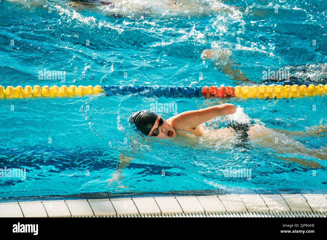 nuoto, sport per disabili, paralimpico, nuotatore, nuotatori, nuoto, sport per disabili Foto Stock