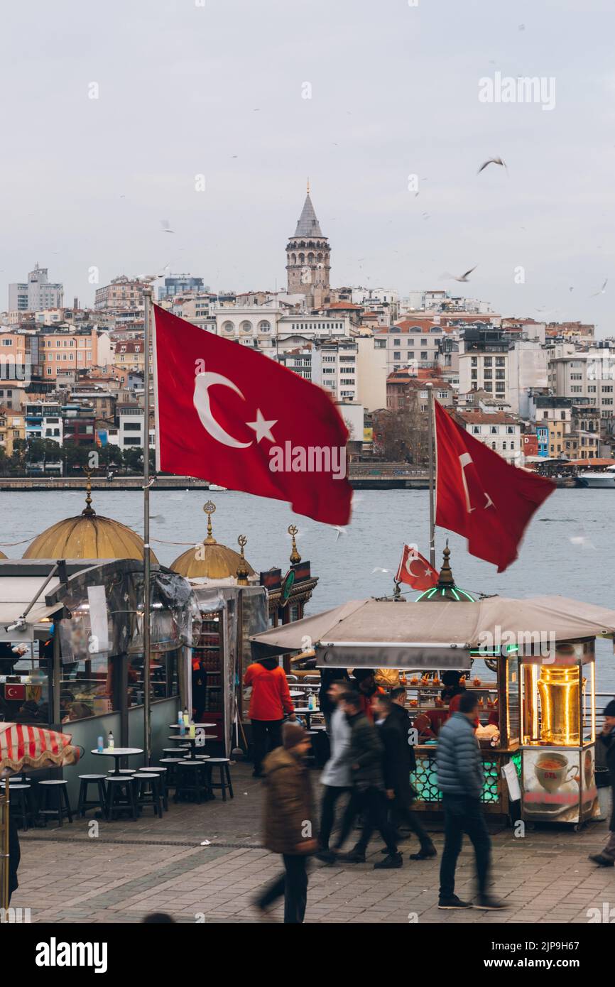 bosforo, istanbul, città di leben, straßenverkäufer, istanbuls Foto Stock