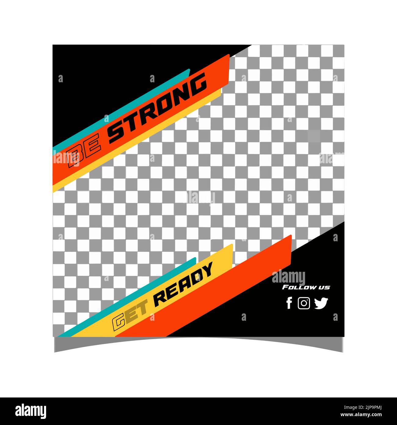 Banner sui social media aziendali e di marketing con uno spazio per il testo Illustrazione Vettoriale