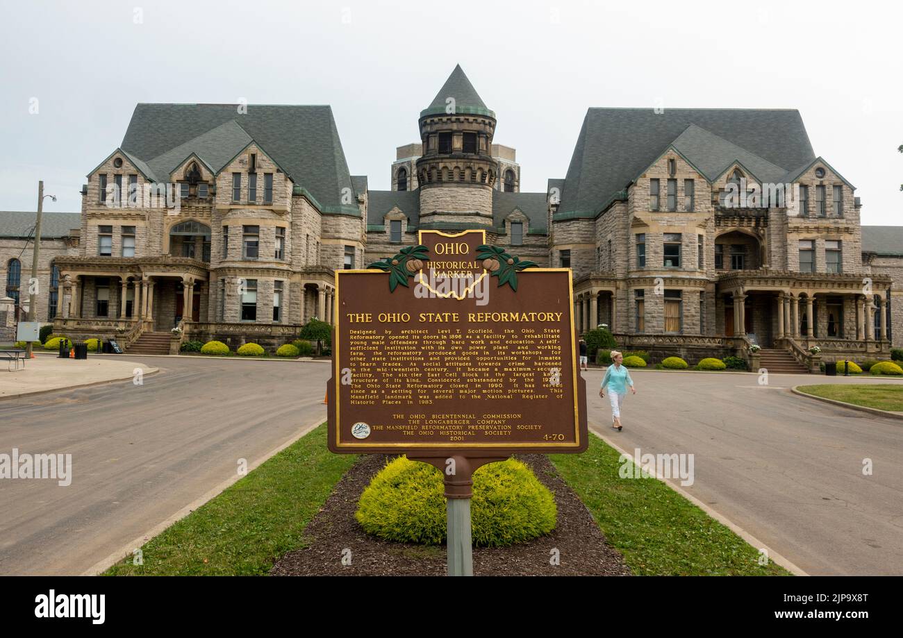 La prigione riformatoria dello stato dell'Ohio è stata l'ambientazione del film The Shawshank Redemption a Mansfield, Ohio Foto Stock