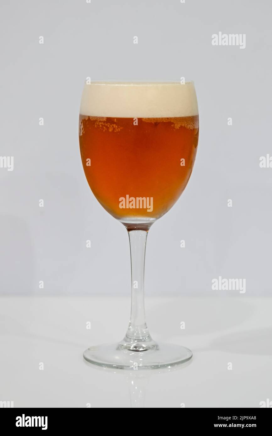 Tazza di birra con sfondo bianco. Spazio per la copia. Foto Stock Tazza di birra con sfondo bianco. Spazio per la copia. Foto Stock