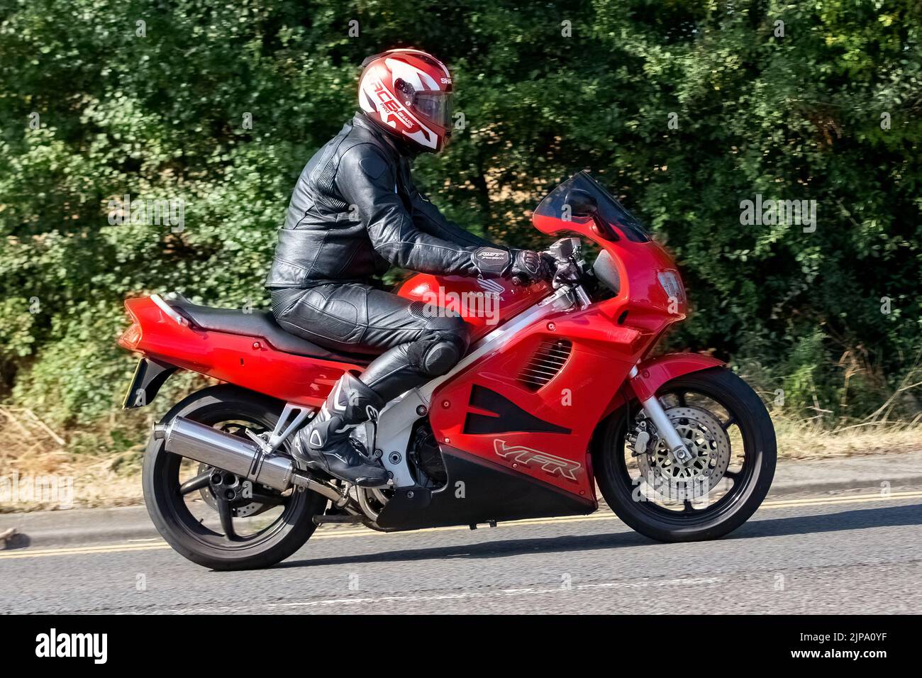 1997 rosso Honda VFR 800 Foto Stock