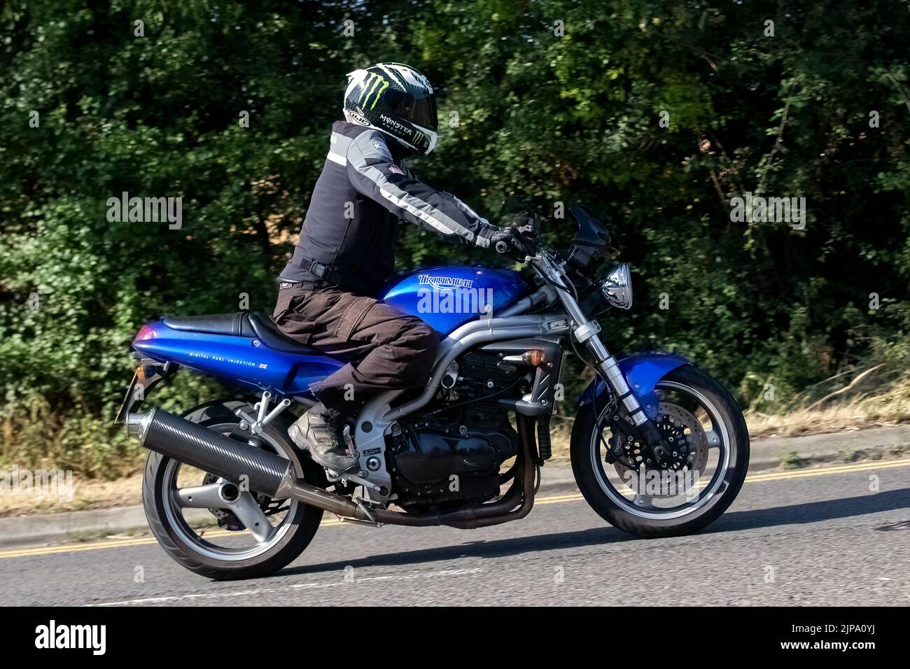 Blu 955 cc 2000 Triumph moto Foto Stock