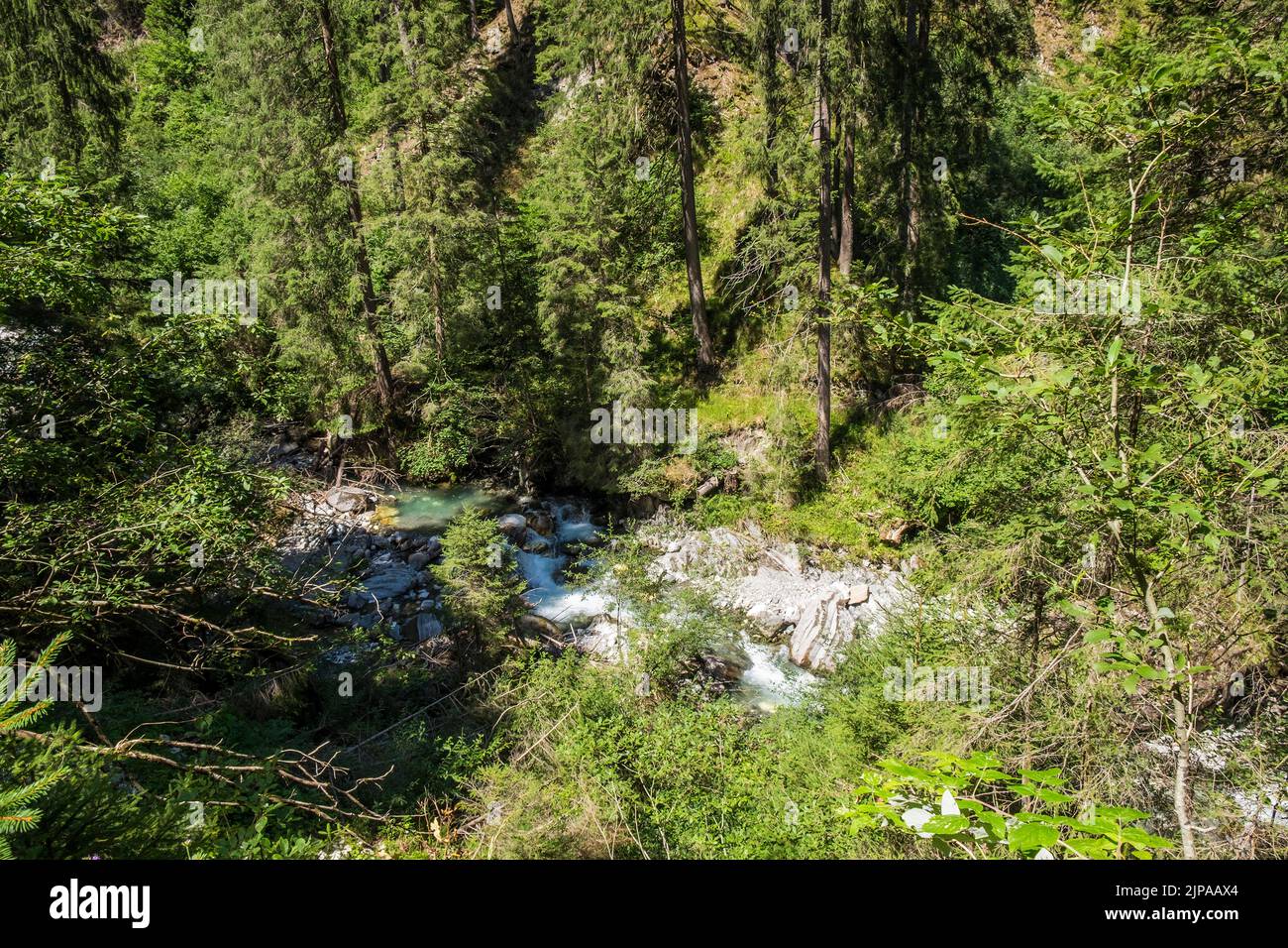 Italia, Trantino Alto Adige, Cascate Stanghe (Gilfenklamm) Foto Stock