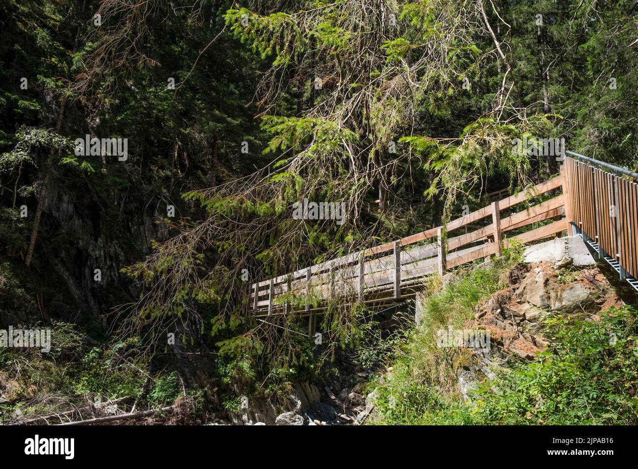 Italia, Trantino Alto Adige, Cascate Stanghe (Gilfenklamm) Foto Stock