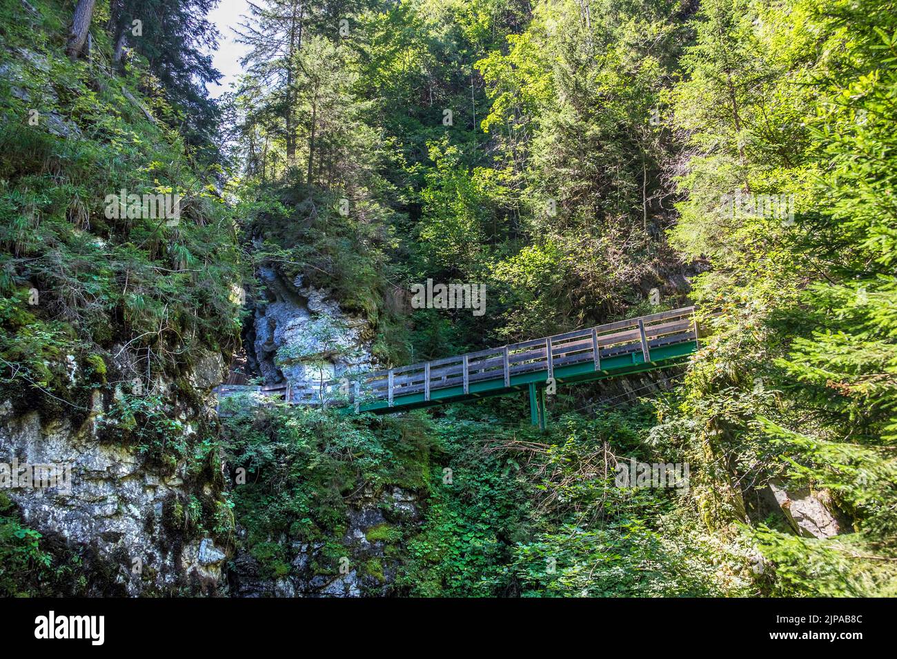 Italia, Trantino Alto Adige, Cascate Stanghe (Gilfenklamm) Foto Stock