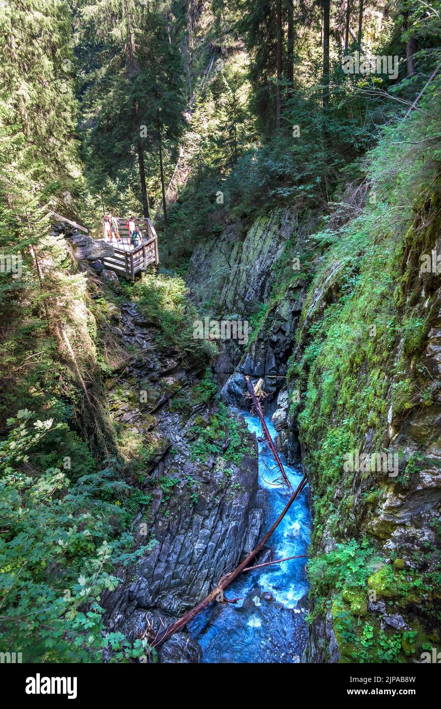 Italia, Trantino Alto Adige, Cascate Stanghe (Gilfenklamm) Foto Stock