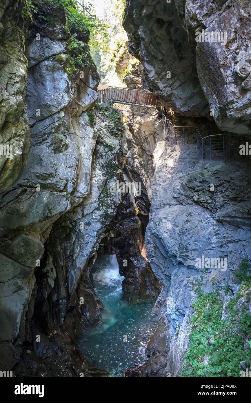 Italia, Trantino Alto Adige, Cascate Stanghe (Gilfenklamm) Foto Stock