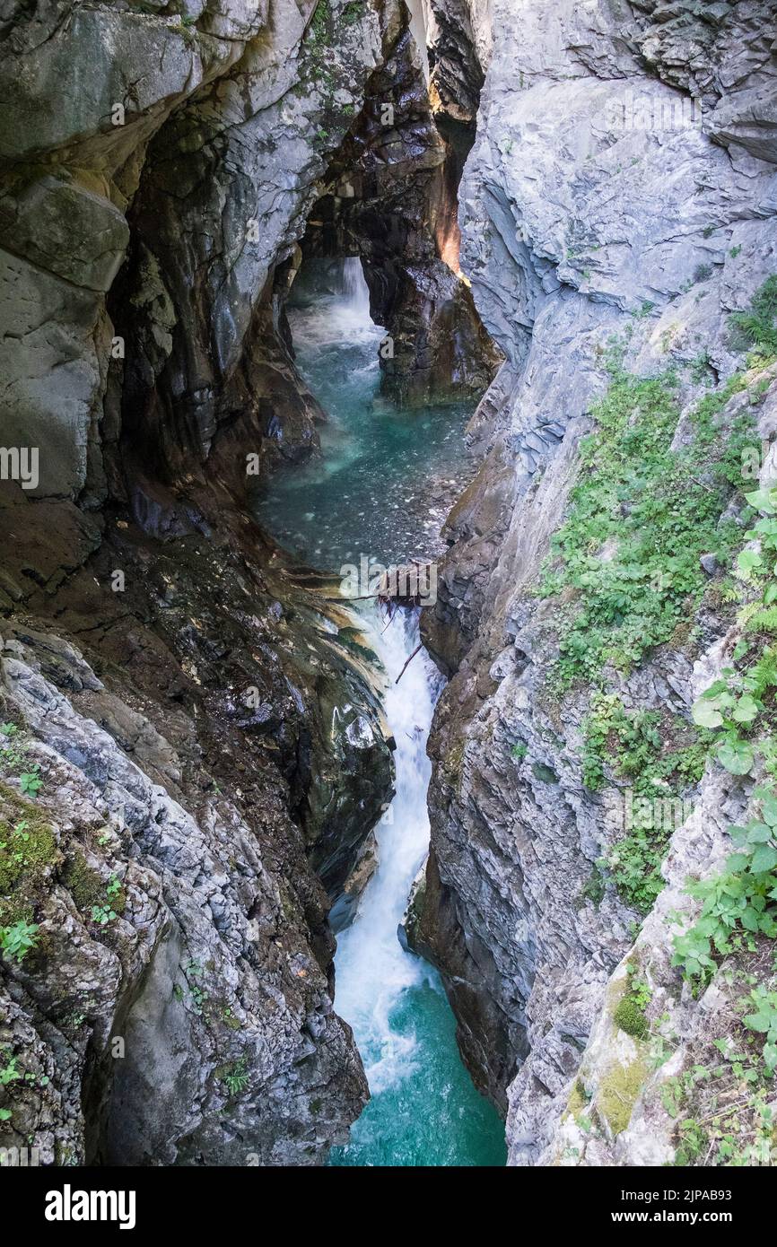 Italia, Trantino Alto Adige, Cascate Stanghe (Gilfenklamm) Foto Stock