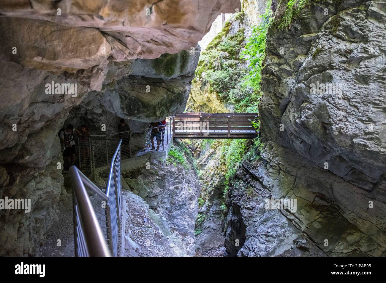 Italia, Trantino Alto Adige, Cascate Stanghe (Gilfenklamm) Foto Stock