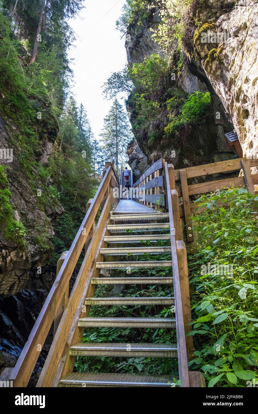 Italia, Trantino Alto Adige, Cascate Stanghe (Gilfenklamm) Foto Stock