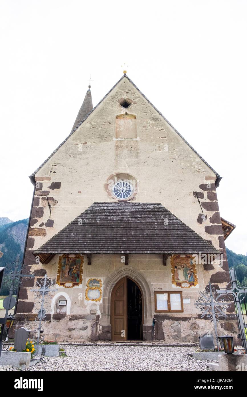 Italia, Trentino Alto Adige, Val di Funes, val di Funes, chiesa di Santa Maddalena Foto Stock