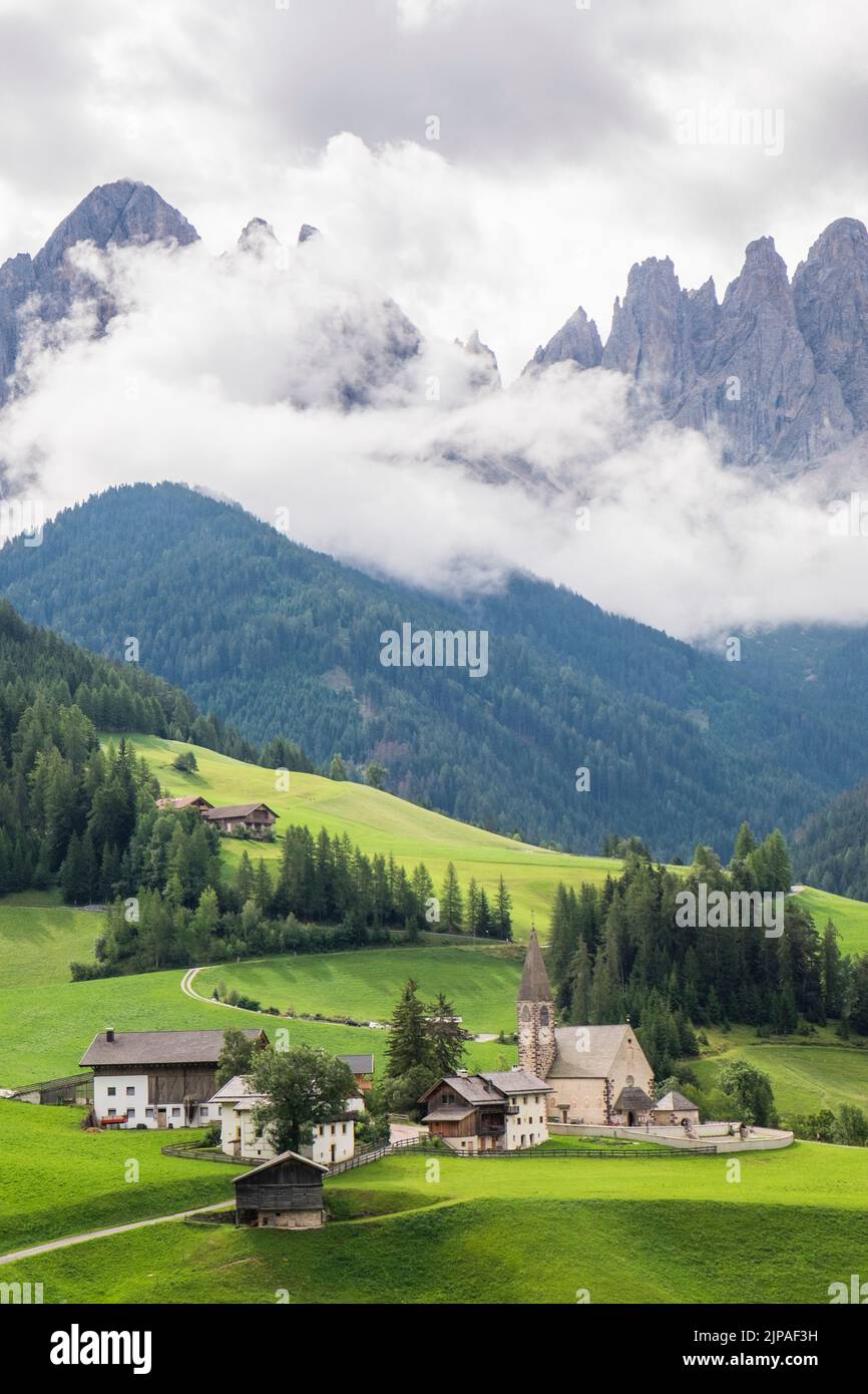 Italia, Trentino Alto Adige, Val di Funes, val di Funes Foto Stock