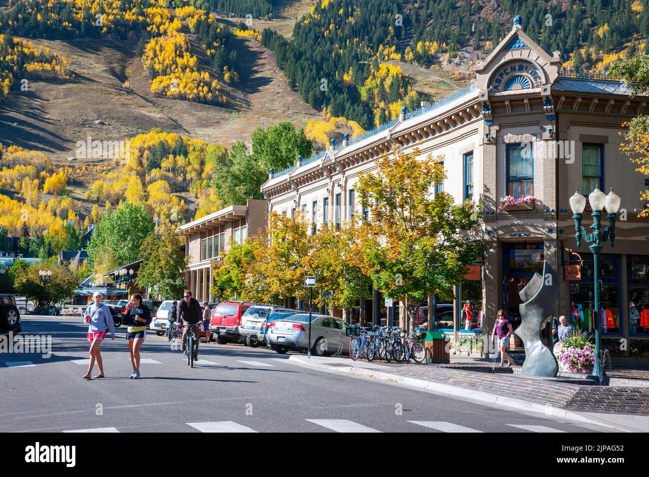 Towncenter Aspen, Colorado, USA Foto Stock