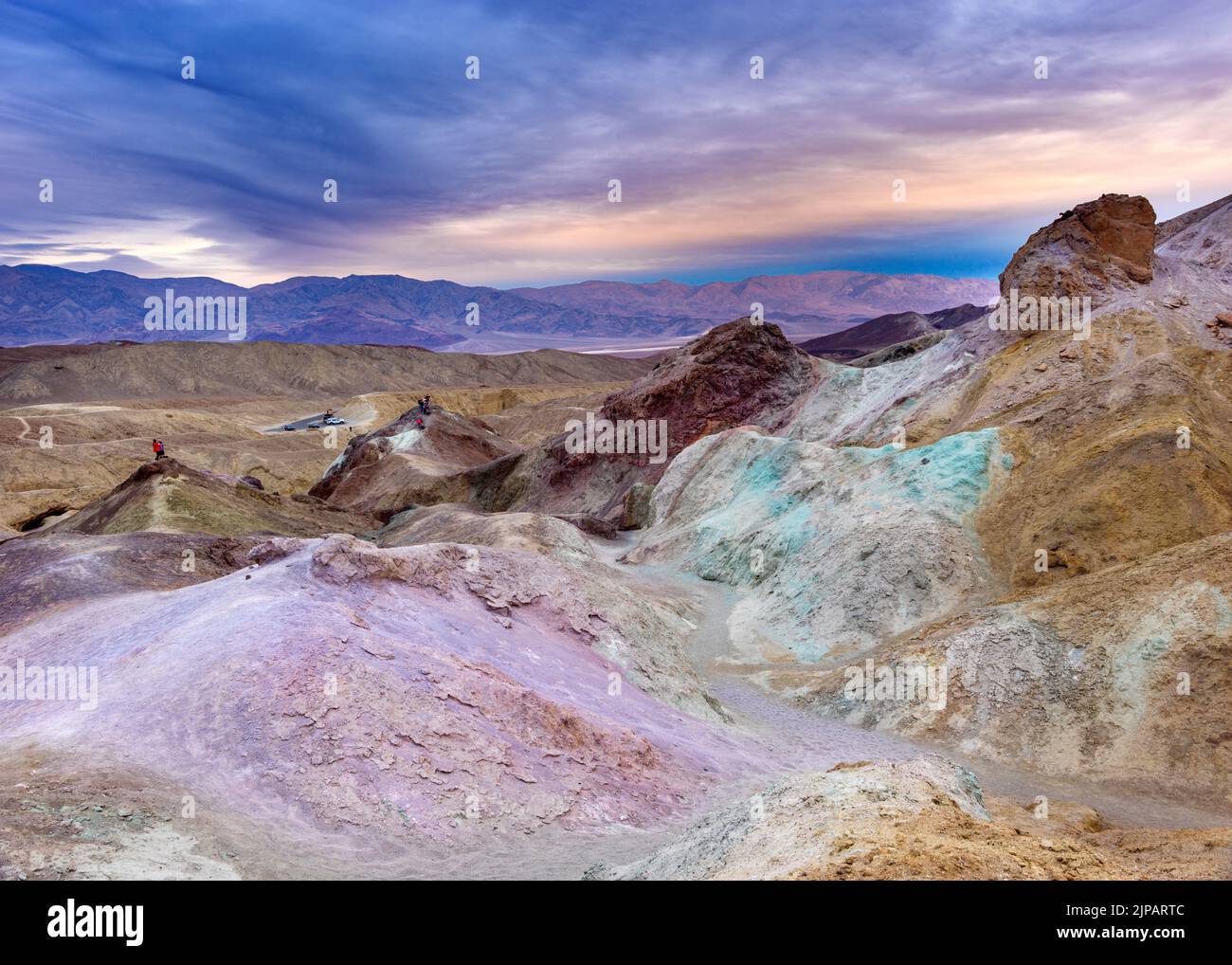 Artisti colorful palette, Bad Lands Artists Drive Death Valley National Park, California, Nord America, USA Foto Stock