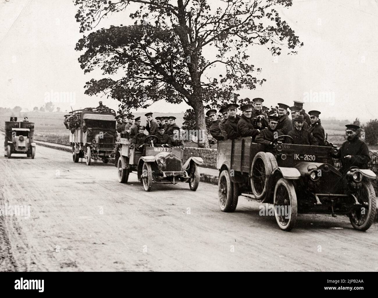 RIC e personale dell'esercito britannico vicino a Limerick, c.1920 Foto Stock