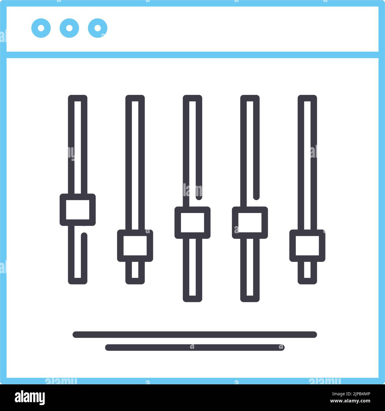 icona della linea del portale commerciale, simbolo del contorno, illustrazione vettoriale, segno di concetto Illustrazione Vettoriale