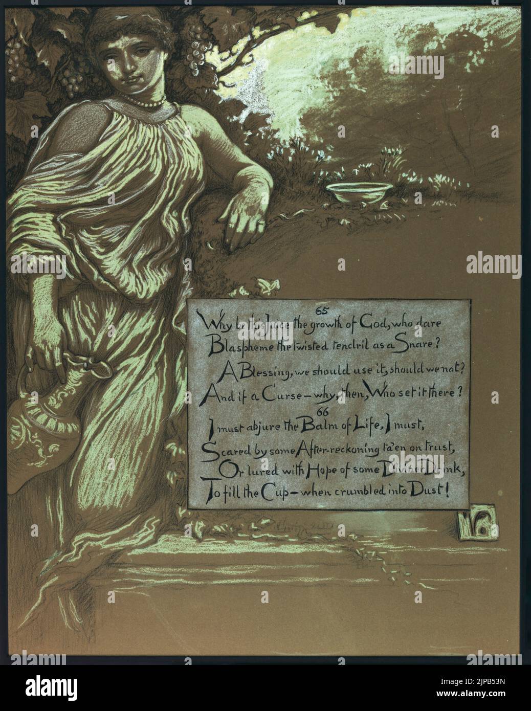 Il Vine. Illustrazione di Elihu Vedder dalla Rubáiyát di Omar Khayyám (1884) Foto Stock