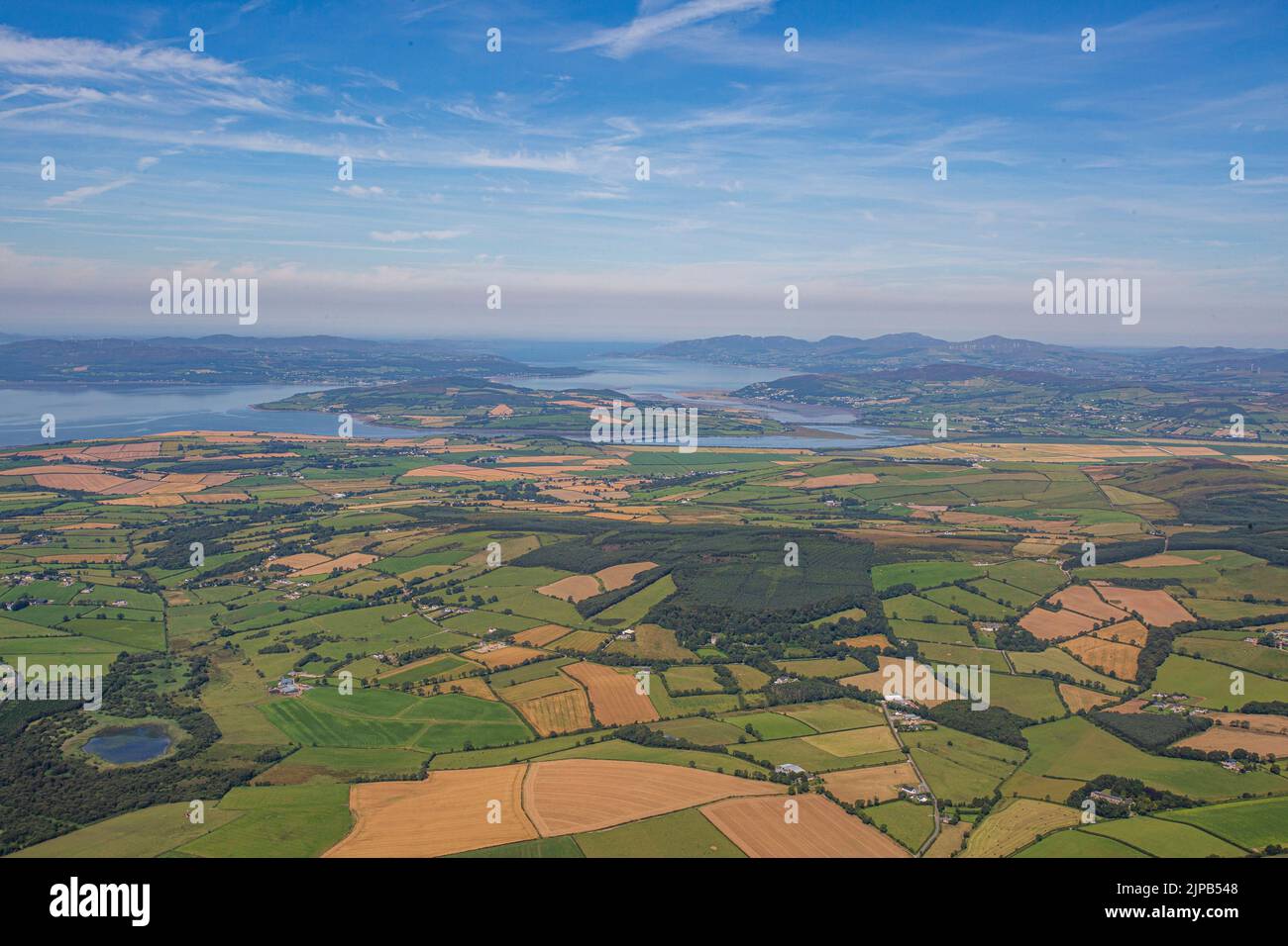 Veduta aerea dell'Ulster e dell'Atlantico settentrionale, nell'Irlanda settentrionale Foto Stock