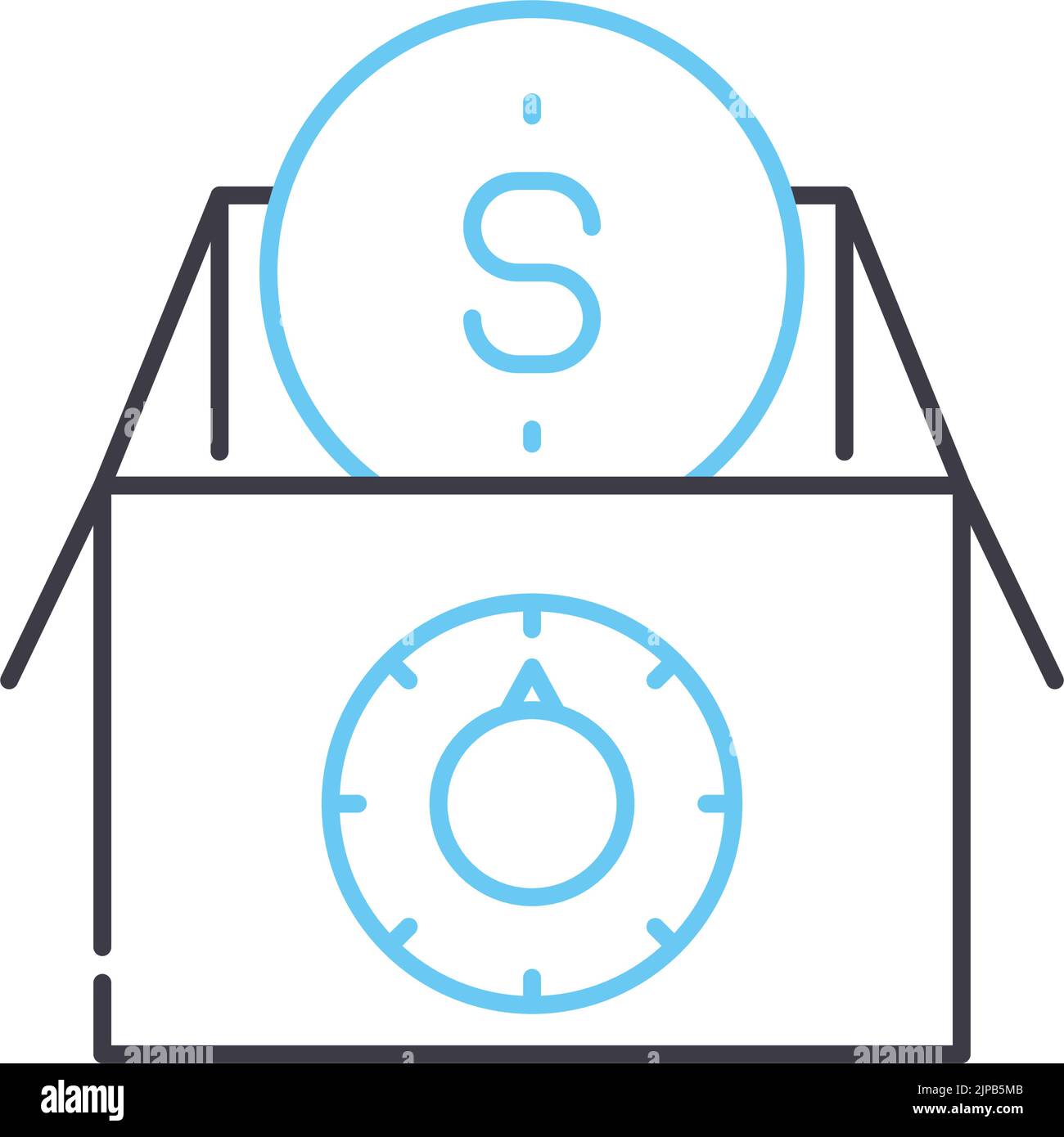 icona della linea di risparmio, simbolo del contorno, illustrazione del vettore, segno di concetto Illustrazione Vettoriale