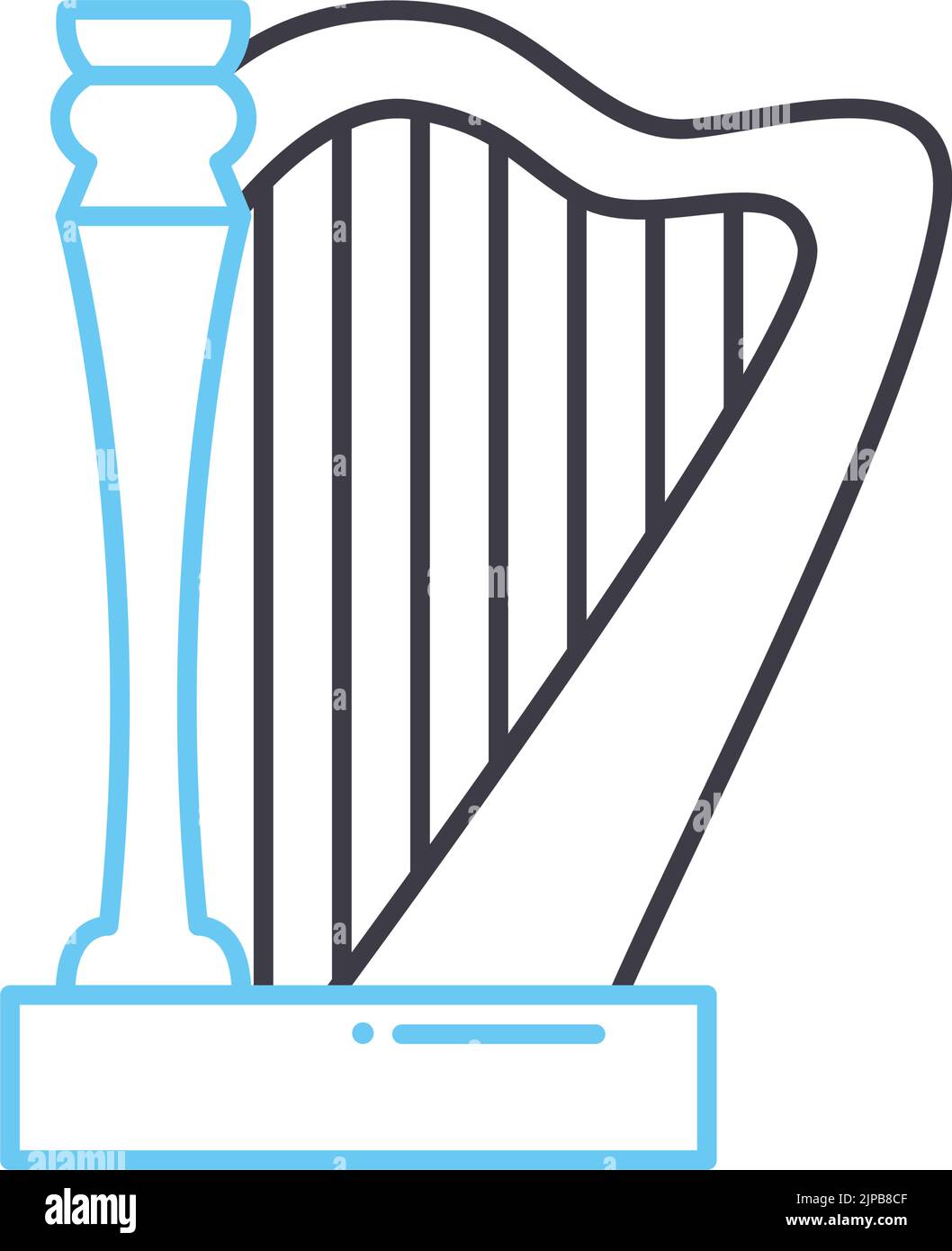 icona con linea rigida, simbolo di contorno, illustrazione vettoriale, segnale concettuale Illustrazione Vettoriale