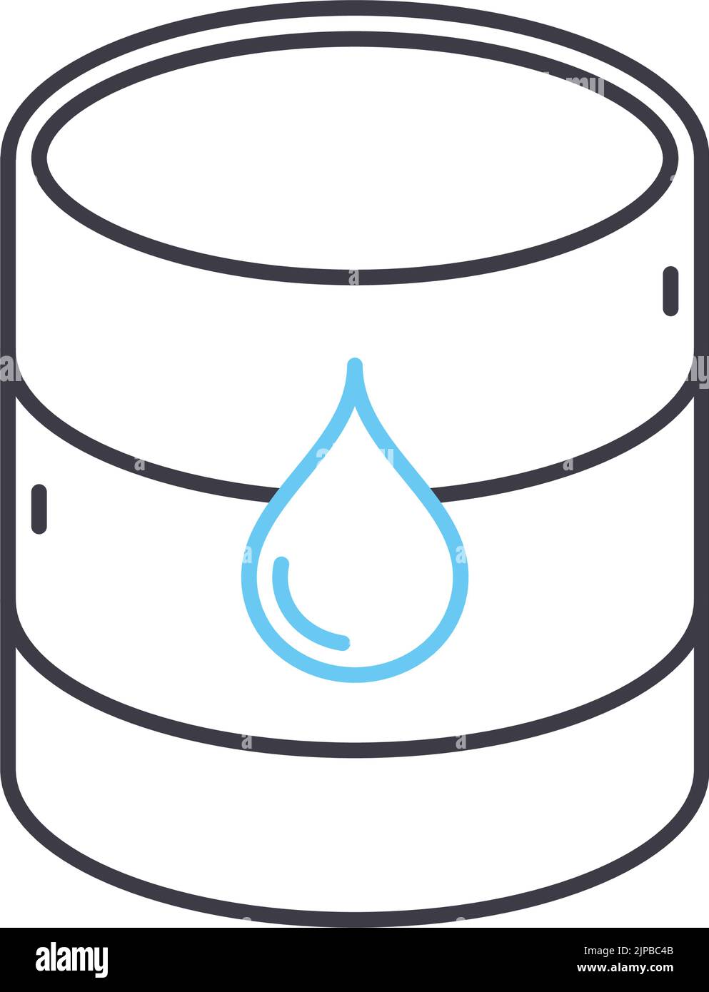 icona della linea dell'olio, simbolo di contorno, illustrazione vettoriale, segnale concettuale Illustrazione Vettoriale