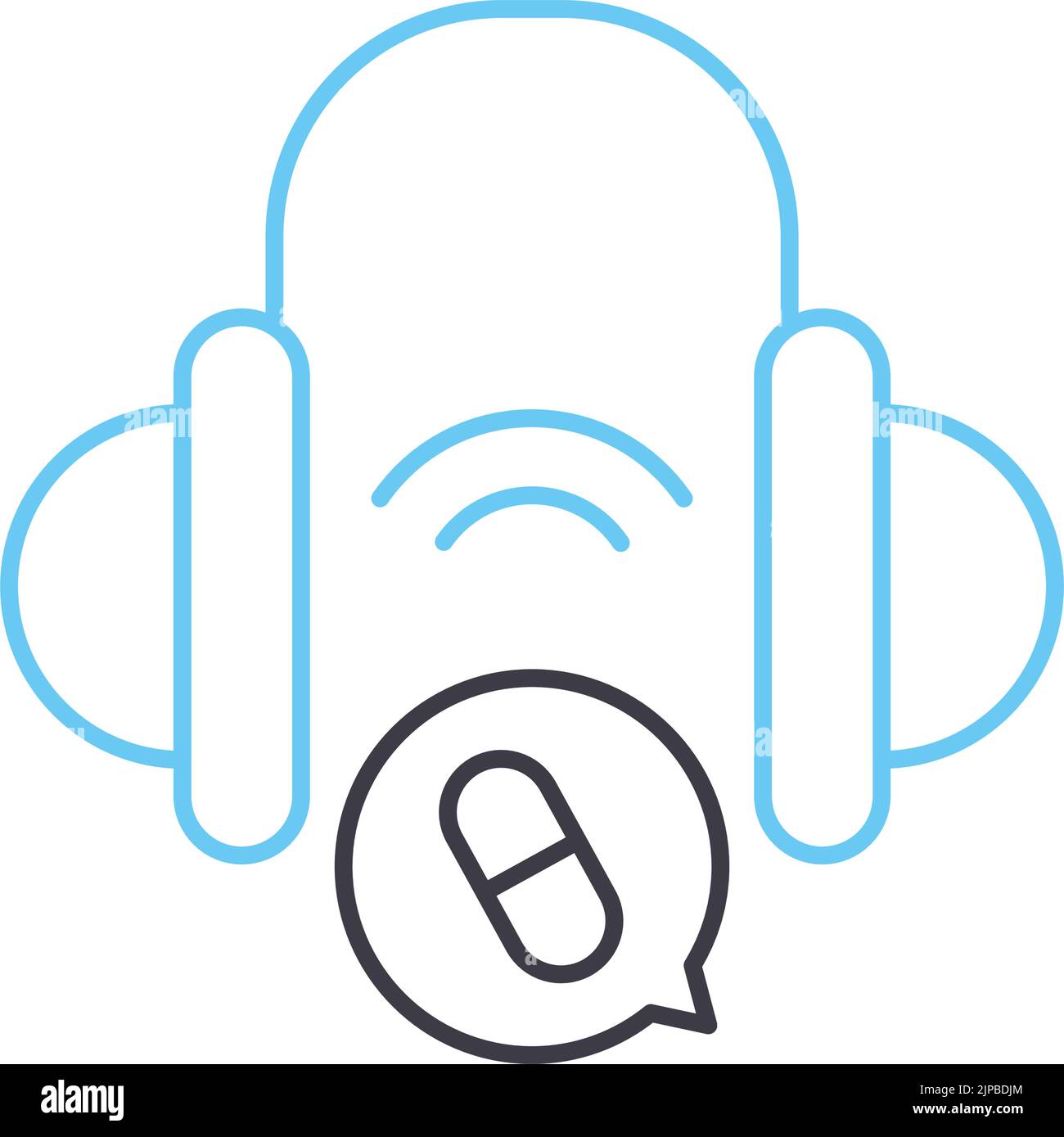 icona della linea di supporto farmacia, simbolo di contorno, illustrazione vettoriale, simbolo concettuale Illustrazione Vettoriale