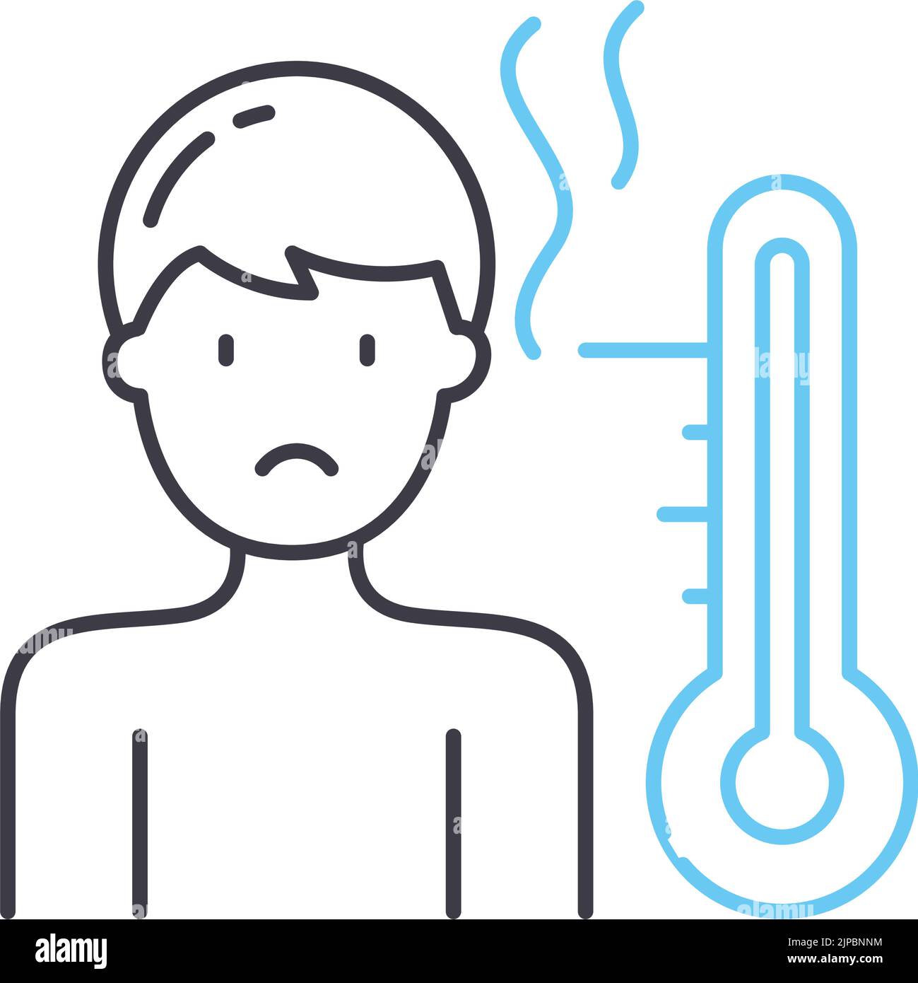 icona della linea ospedaliera, simbolo del contorno, illustrazione vettoriale, segnale concettuale Illustrazione Vettoriale