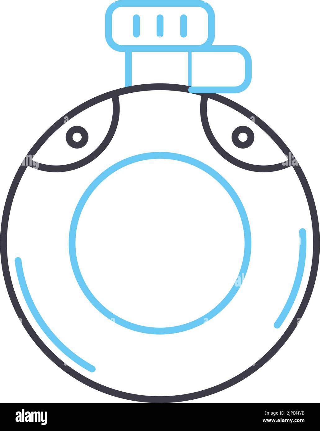 icona della linea della mensa d'acqua, simbolo del contorno, illustrazione vettoriale, segnale concettuale Illustrazione Vettoriale
