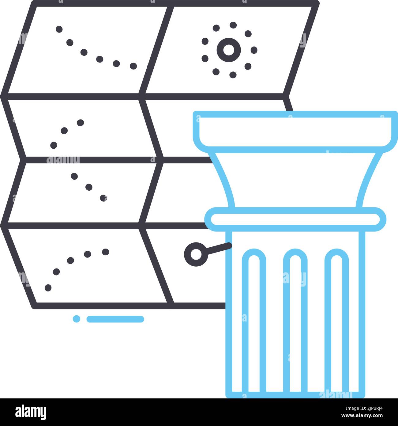 icona della linea cronologica, simbolo di contorno, illustrazione vettoriale, segnale concettuale Illustrazione Vettoriale