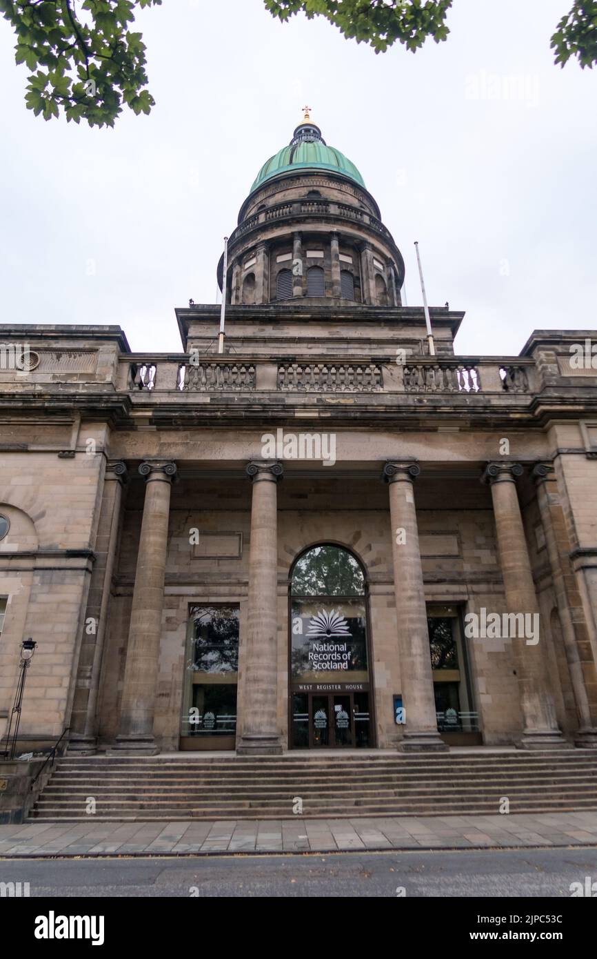 Vista sugli edifici georgiani della New Town di Edimburgo Foto Stock