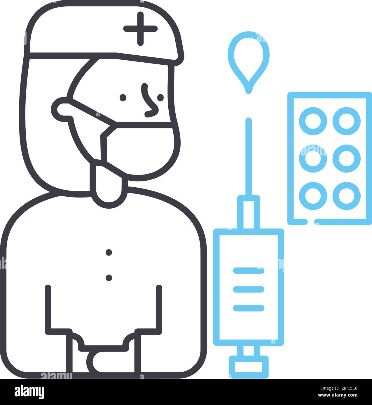 icona della linea filisana, simbolo di contorno, illustrazione vettoriale, simbolo concettuale Illustrazione Vettoriale