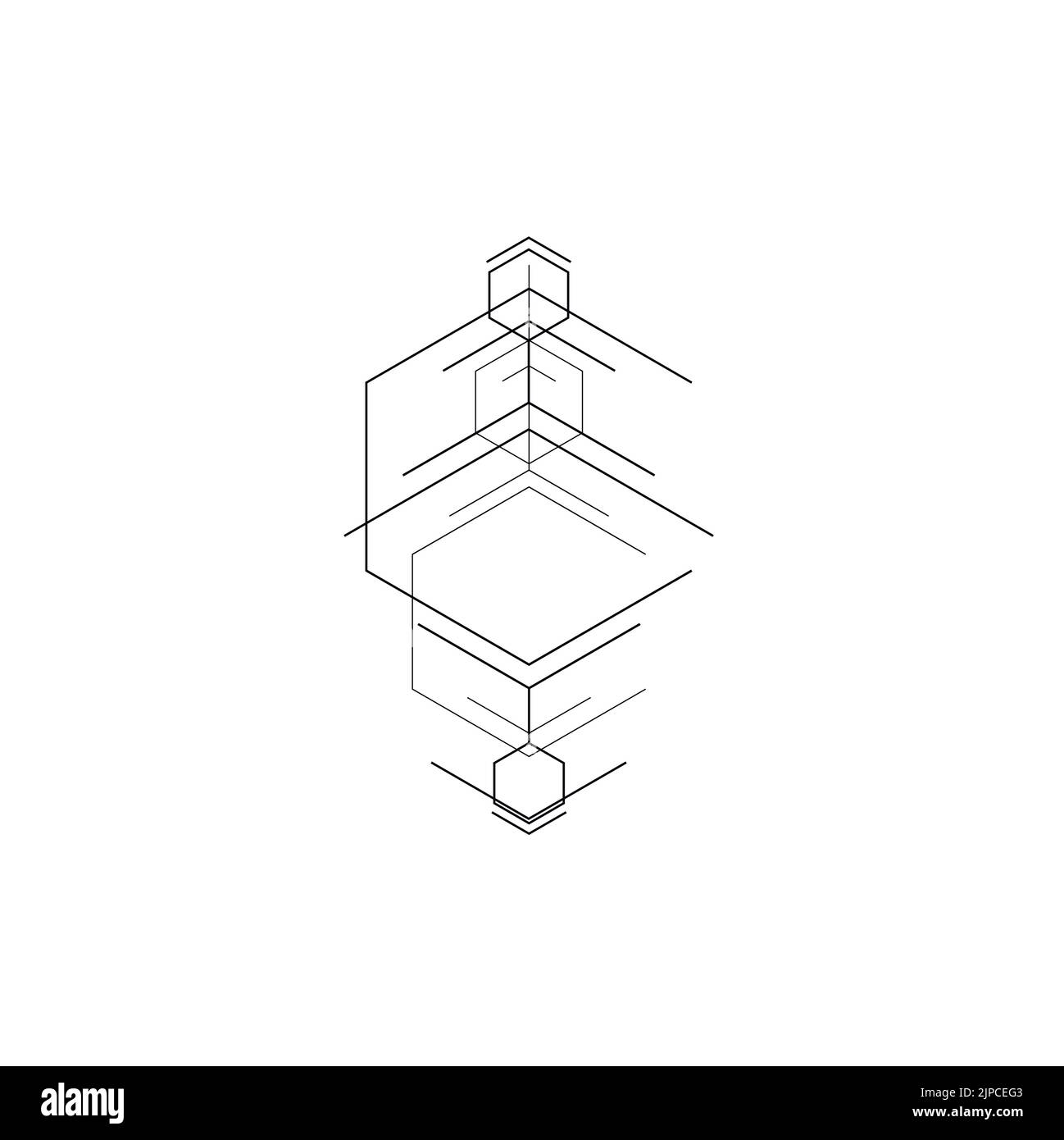 Connessione cellulare molecolare. Tecnologia Internet. Background di scienze biologiche. Sfondo geometrico astratto Illustrazione Vettoriale