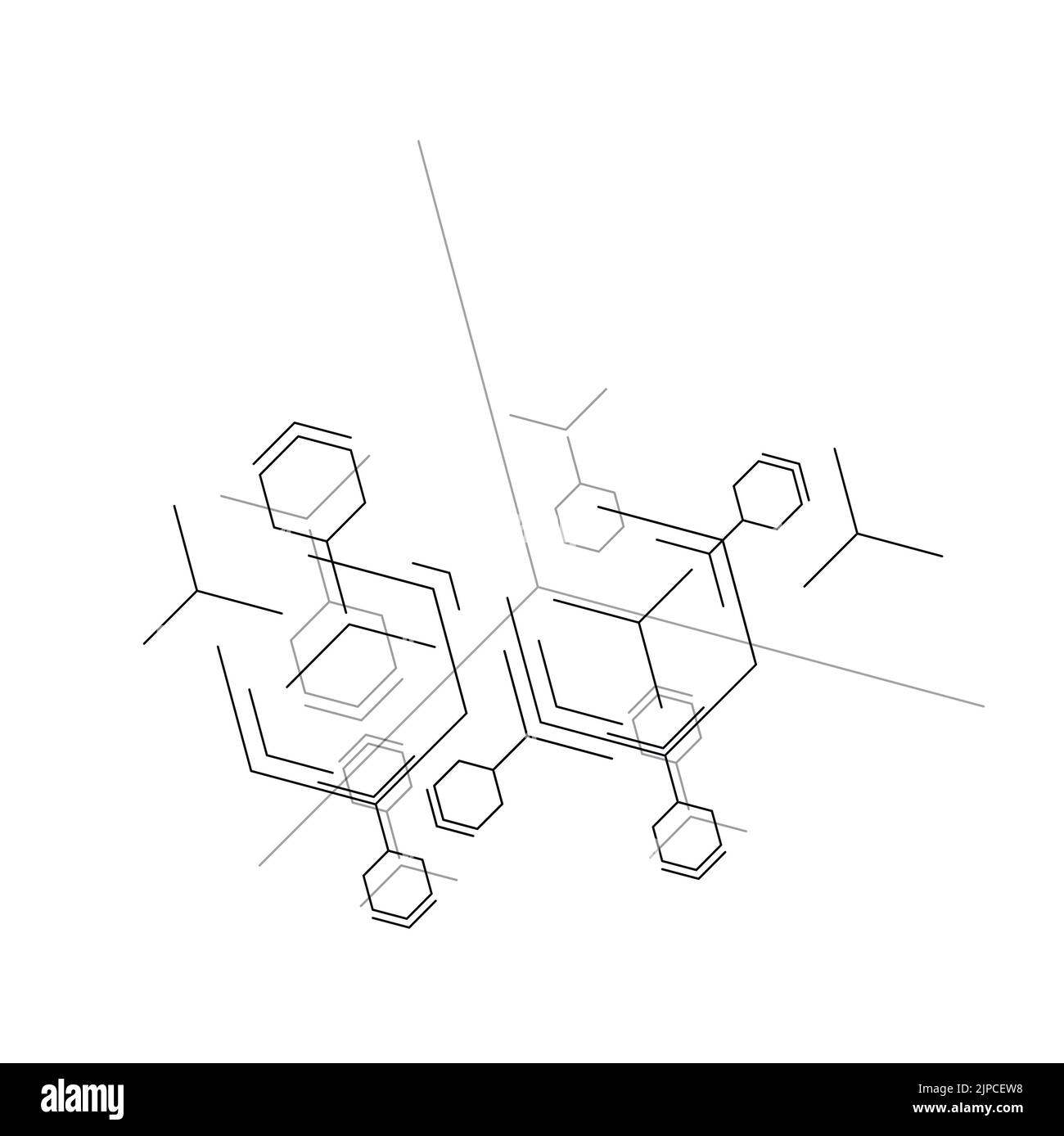 Connessione cellulare molecolare. Tecnologia Internet. Background di scienze biologiche. Sfondo geometrico astratto Illustrazione Vettoriale