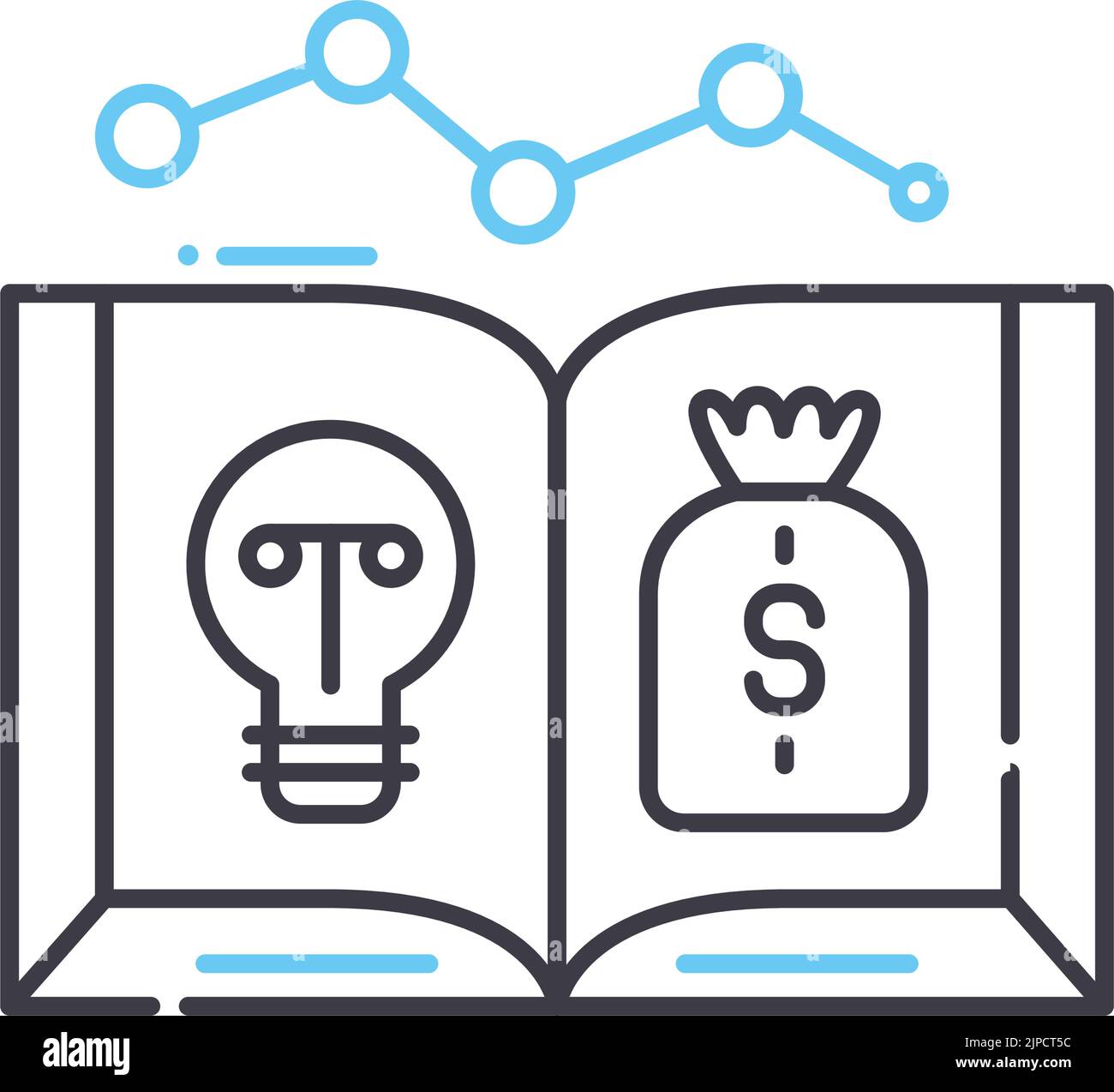 icona della linea di apprendimento invertita, simbolo di contorno, illustrazione vettoriale, segnale concettuale Illustrazione Vettoriale