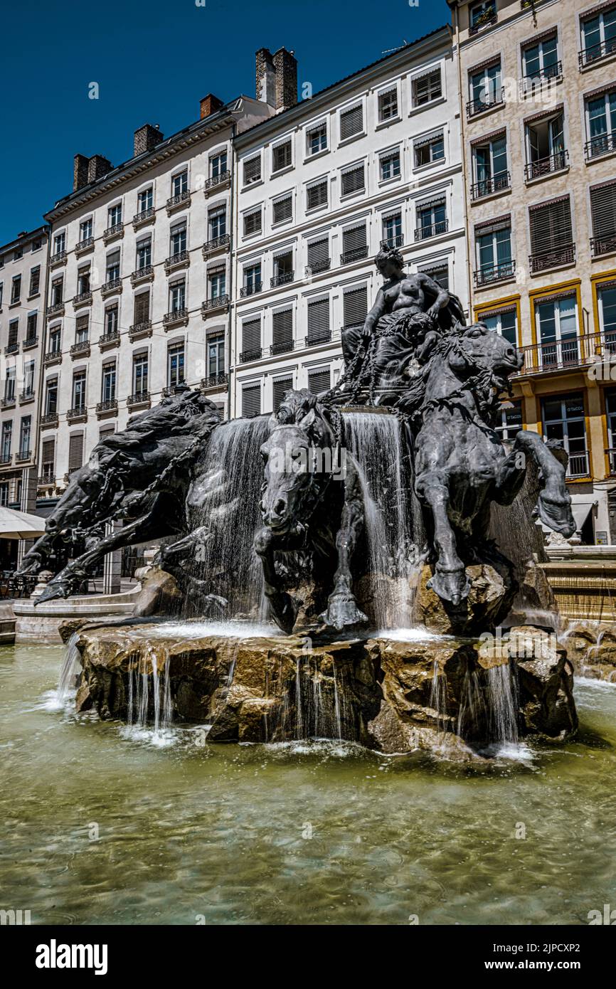 Lione, traboules, métro, fleuve, funiculaire, confluenza Foto Stock